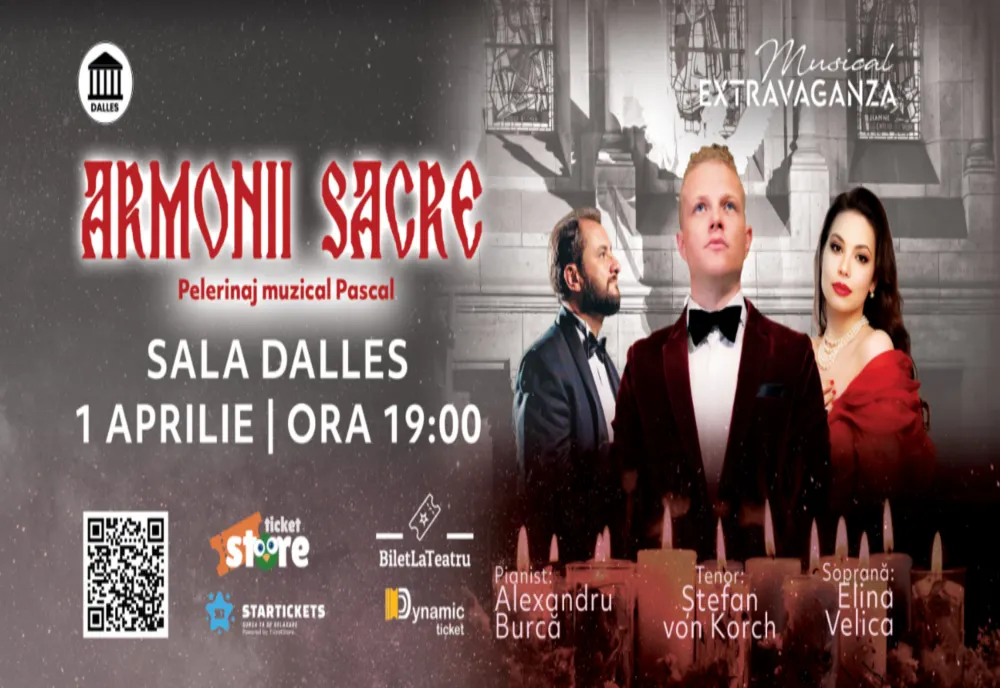 Tenorul ŞTEFAN von KORCH evocă miracolul Învierii cu „ARMONII SACRE” pe 1 aprilie la Sala Dalles